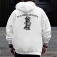 Raccoon Cowboy Zip Up Hoodie for Men | Fun Back Print Design