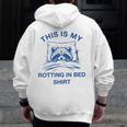 Raccoon Meme Sarcastic Hoodie - Zip-Up for Men, Comfy Back Print
