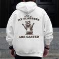 Raccoon Men’s Hoodie - Funny Back Print - Cozy Zip-Up for Fall