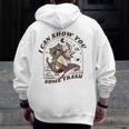 Raccoon | Possum Zip Up Hoodie Men | Nature-Themed Back Print