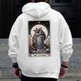Raccoon Tarot Lovers Hoodie - Men's Zip Up, Back Print, Mystical Design