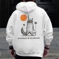 Retro 90s Sunset Raccoon Trash Panda Men's Zip Up Hoodie - Everyday Appeal