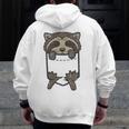 Sarcastic Raccoon Men's Hoodie - Humorous Back Print