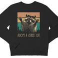 Adopt A Street Cat | Artsy Animal Crewneck Sweatshirt for Youth