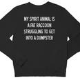 Fat Raccoon Sarcastic Youth Crewneck Sweatshirt - Humorous Spirit Animal