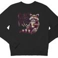 Groovy This Little Light-Of Mine Dumpster Fire Raccoon Youth Crewneck Sweatshirt