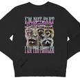 I'm Not Part Of The Problem Raccoon Meme Bootleg Youth Crewneck Sweatshirt