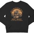 Out of Breath Hiking Society Crewneck Sweatshirt - Vintage Raccoon Design