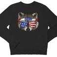 Patriotic Raccoon Youth Crewneck - 4th of July Trash Panda Shirt