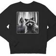 Raccoon & Bigfoot Selfie | Youth Crewneck Sweatshirt | Fun & Unique