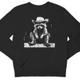 Raccoon Cowboy Western Youth Crewneck Sweatshirt - Fun for Kids & Adults
