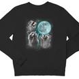 Raccoon Shirt 3 Racoons Howling At Moon Weird Cursed Youth Crewneck Sweatshirt