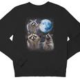 Raccoons Howling At The Moon Shirt Raccoon Youth Crewneck Sweatshirt