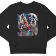 Three Racoon Moon 3 Racoon Moon Cursed Meme Youth Crewneck Sweatshirt