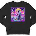 Vaporwave Raccoon Youth Sweatshirt - Retro Synthwave Style