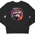 Vintage Raccoon Headphones Sweatshirt - Retro Style for Kids & Adults