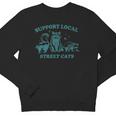 Vintage Street Cat Support Youth Crewneck | Raccoon Skunk Theme