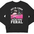 Youth Crewneck Sweatshirt - Feral Raccoon Opossum Meme Humor