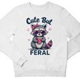 Cute Feral Raccoon Women’s Crewneck Sweatshirt - Fun Summer Vibes