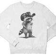 Raccoon Cowboy Meme Sweatshirt - Unisex Crewneck for Youth & Adults