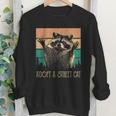 Adopt A Street Cat | Artsy Animal Crewneck Sweatshirt for Youth