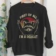 Delightfully Sarcastic Raccoon Lover Youth Sweatshirt - Fun Crewneck