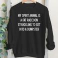 Fat Raccoon Sarcastic Youth Crewneck Sweatshirt - Humorous Spirit Animal