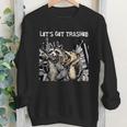 Let's Get Trashed Raccoon And Opossum Drinking Beer Youth Crewneck Sweatshirt