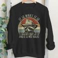 It Is What It Is And It Is Not Great Raccoon Trash Panda Youth Crewneck Sweatshirt