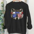 Patriotic Raccoon Youth Crewneck - 4th of July Trash Panda Shirt