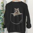 Pocket Raccoon Youth Crewneck Sweatshirt - Cute Animal Graphic Tee