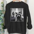 Raccoon & Bigfoot Selfie | Youth Crewneck Sweatshirt | Fun & Unique