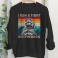 Raccoon Captain Crewneck Sweatshirt - Vintage Youth Pirate Theme
