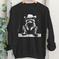 Raccoon Cowboy Western Youth Crewneck Sweatshirt - Fun for Kids & Adults