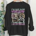 Raccoon Meme Youth Crewneck Sweatshirt - Fun Bootleg Style