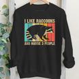 Raccoon For Men Women Raccoon Lover Introvert Youth Crewneck Sweatshirt
