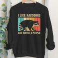 Raccoon For Men Women Raccoon Lover Introvert Youth Crewneck Sweatshirt