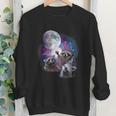 Raccoon Moonlight Youth Crewneck Sweatshirt | Nighttime Wilderness
