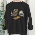 Raccoon & Opossum Eating Pizza Sweatshirt | Unisex Fun Design