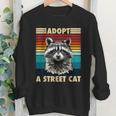 Raccoon Vintage Retro Racoon For Women Men Kid Youth Crewneck Sweatshirt