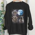 Raccoon Youth Sweatshirt | Whimsical Howling Moon Design