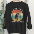 Save The Trash Panda Raccoon Youth Sweatshirt - Vintage Sunset