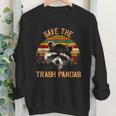 Save The Trash Pandas Raccoon Youth Sweatshirt | Animal Crewneck