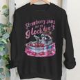 Strawberry Jam Raccoon Youth Crewneck Sweatshirt - Funny & Playful Design