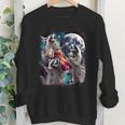Three Racoon Moon 3 Racoon Moon Cursed Meme Youth Crewneck Sweatshirt