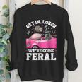 Youth Crewneck Sweatshirt - Feral Raccoon Opossum Meme Humor