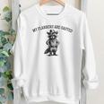 Cowboy Raccoon Youth Crewneck Sweatshirt | Whimsical Fun Top