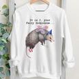 Fairy Godpossum Youth Crewneck Sweatshirt - Whimsical Raccoon Design