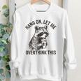 Hang On Let Me Overthink This Raccoon Sarcastic Youth Crewneck Sweatshirt