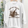 Not My Trash Not My Dumpster Sarcastic Raccoon Youth Crewneck Sweatshirt